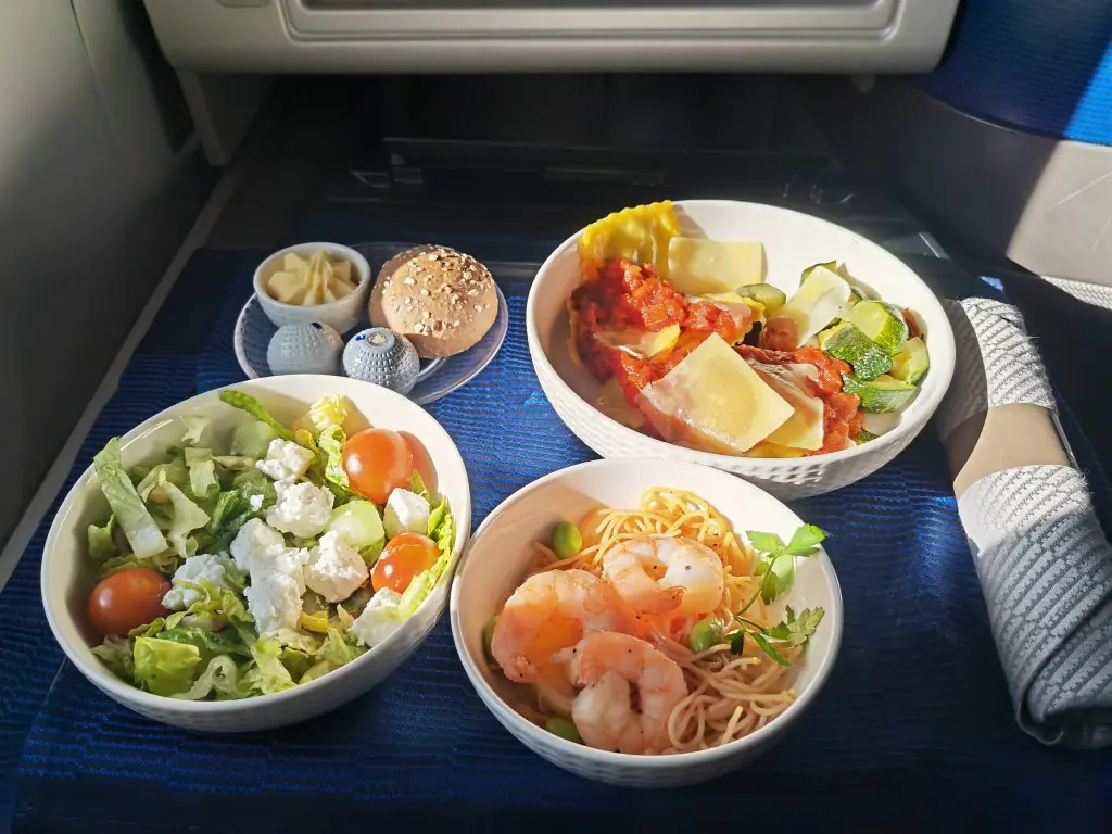 United Polaris 767 London to Newark Lunch United Polaris 767 London to Newark Lunch