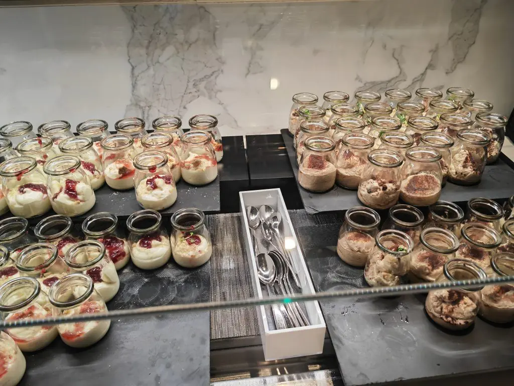 United Polaris Lounge EWR Buffet Desserts United Polaris Lounge EWR Buffet Desserts
