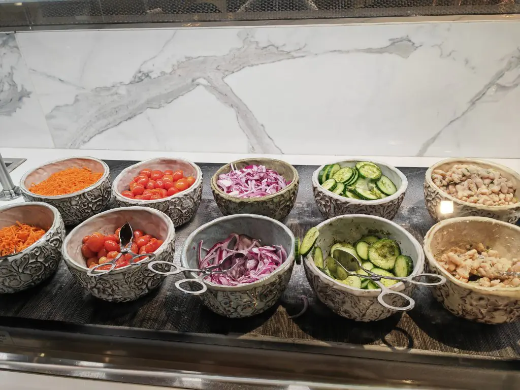 United Polaris Lounge EWR Salads United Polaris Lounge EWR Salads