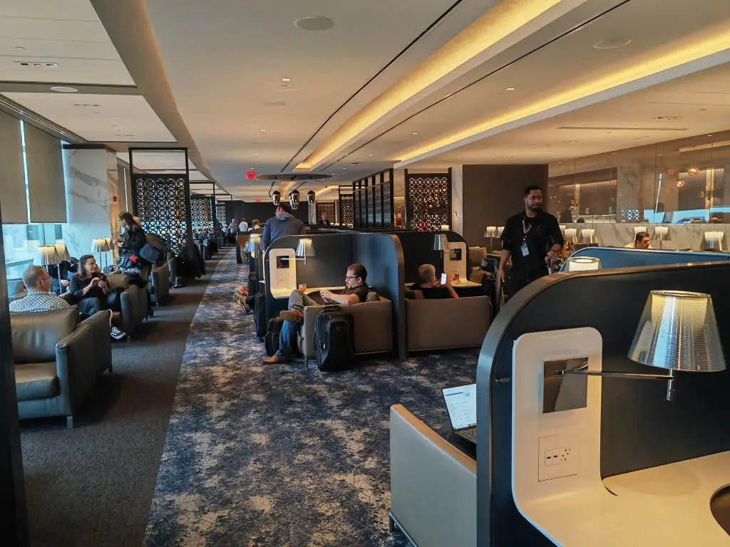 United Polaris Lounge Newark Main Seating Area United Polaris Lounge at Newark Main Seating Area