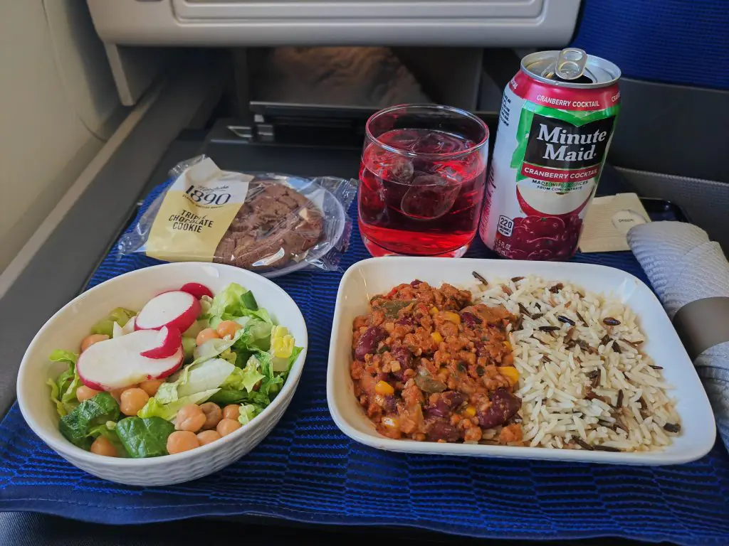 United Polaris Pre landing Meal London To New York United Polaris Pre landing Meal London To New York