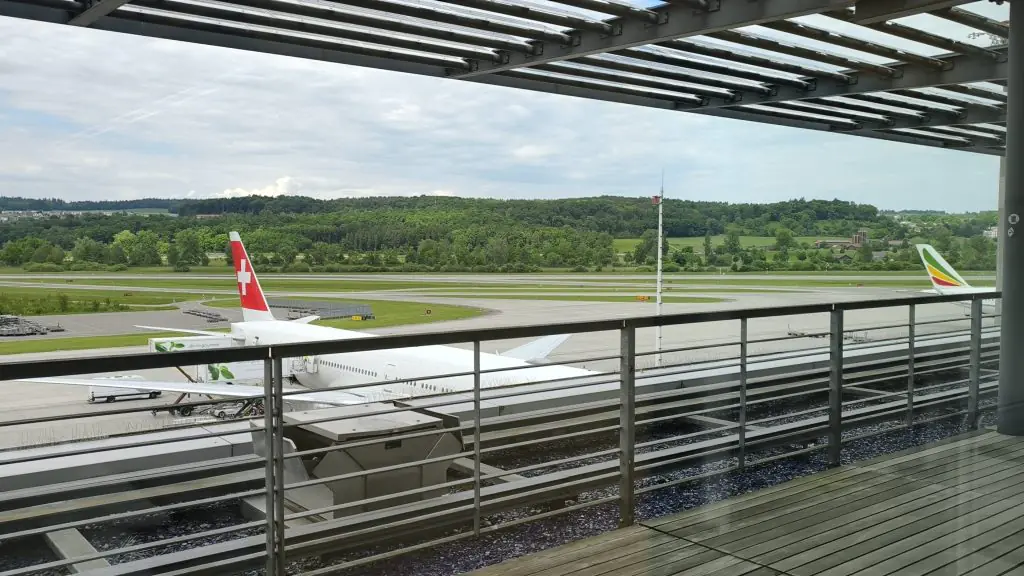 Swiss Senator Lounge Terrace Views ZRH Swiss Senator Lounge Terrace Views ZRH
