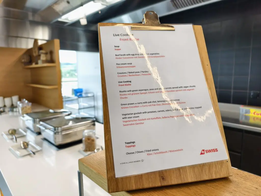 Swiss Senator Lounge Zurich Live Station Menu Swiss Senator Lounge Zurich Live Station Menu