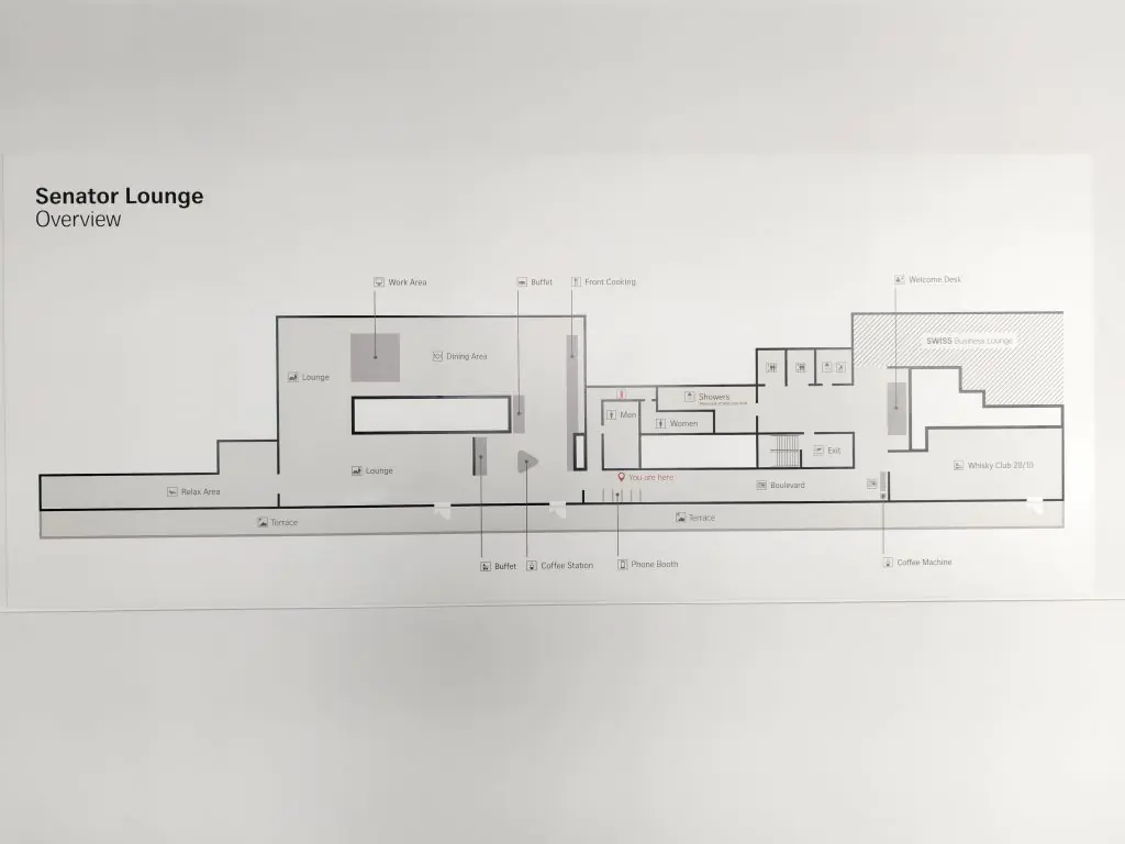 Swiss Senator Lounge Zurich Map Swiss Senator Lounge Zurich Map