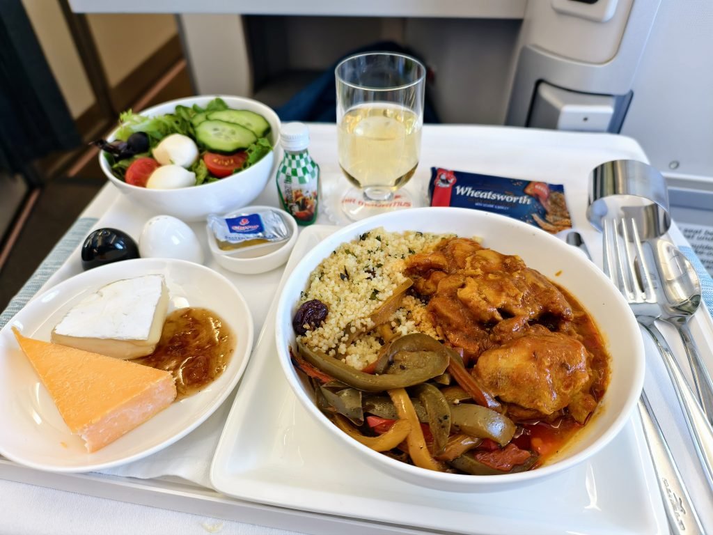 Air Mauritius A350 Business class to Port Louis Lunch Air Mauritius A350 Business class to Port Louis Lunch