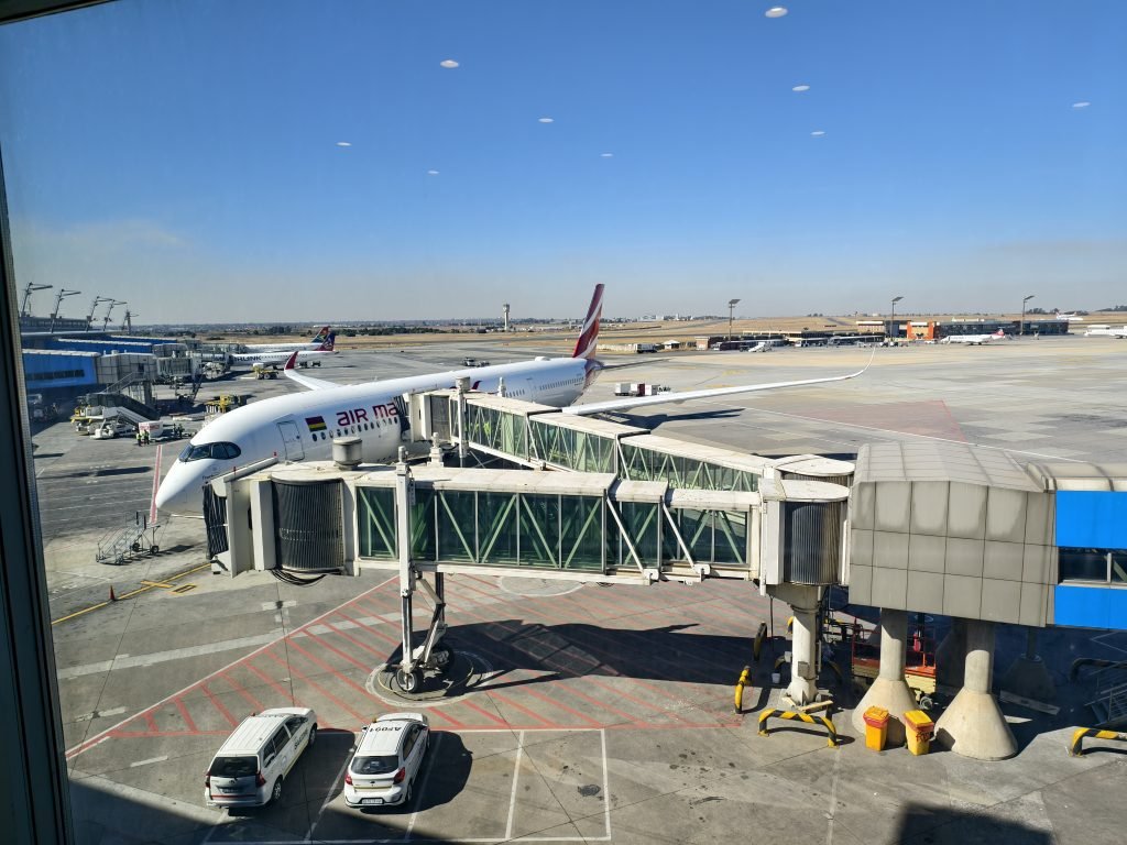 Air Mauritius A350 at JNB Air Mauritius A350 at JNB