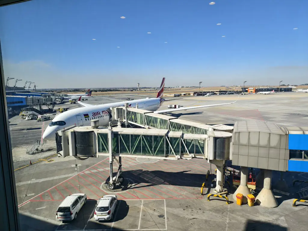 Air Mauritius A350 at JNB Air Mauritius A350 at JNB