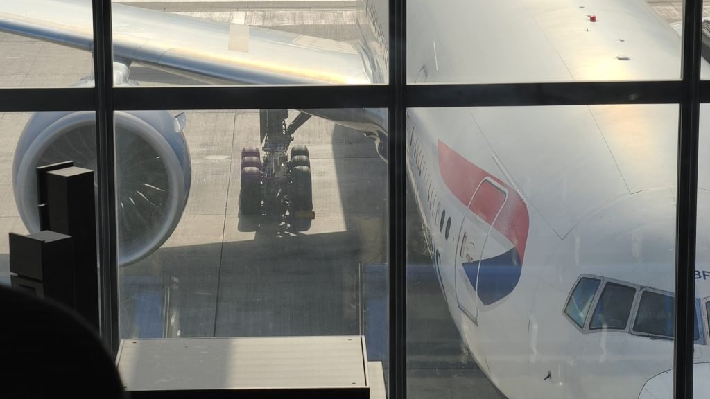 BA 777 from Club Lounge Heathrow T5B