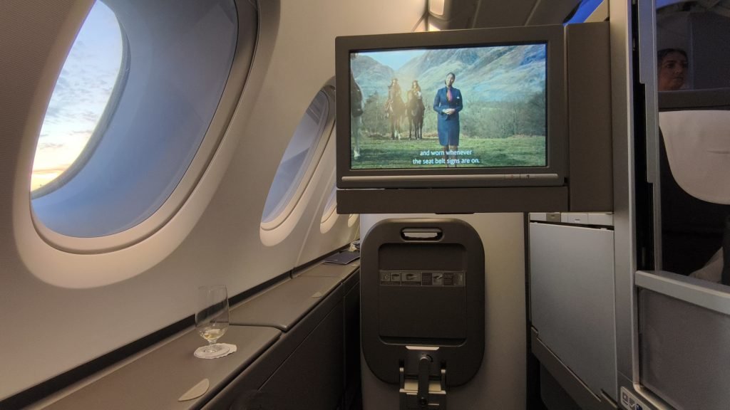 BA A380 Business Class London to Joburg Safety Video