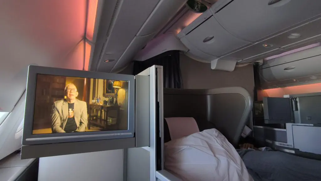 BA A380 Club World London to Johannesburg, Cabin mood