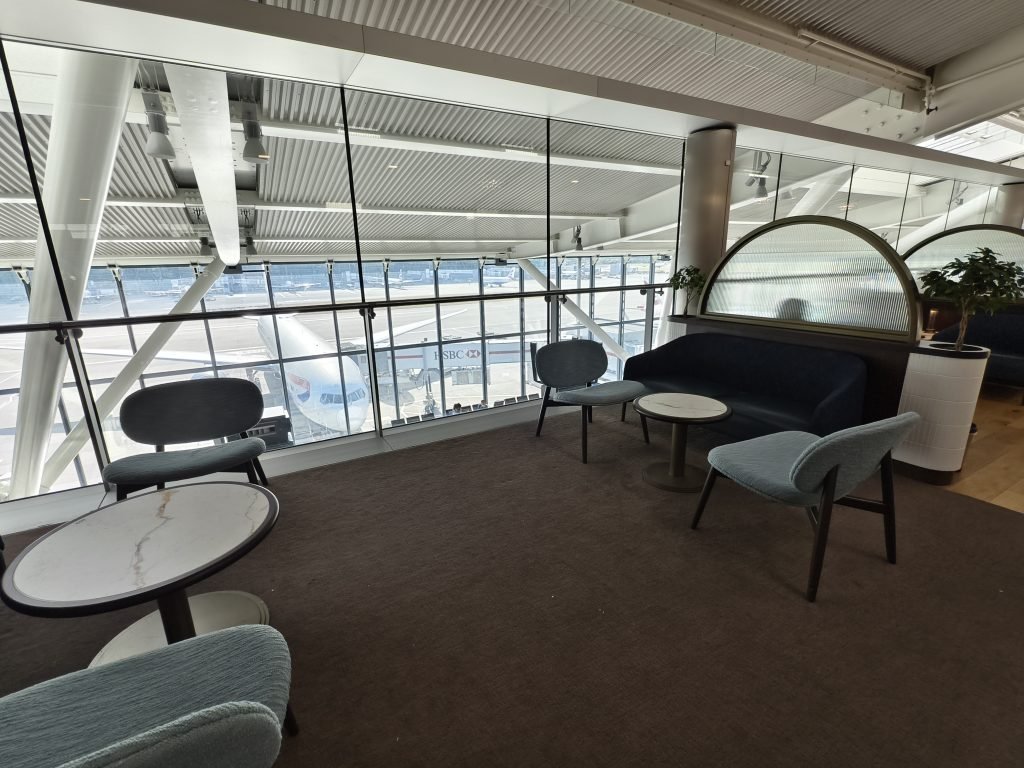 BA Club Lounge Heathrow T5B Seating with Views