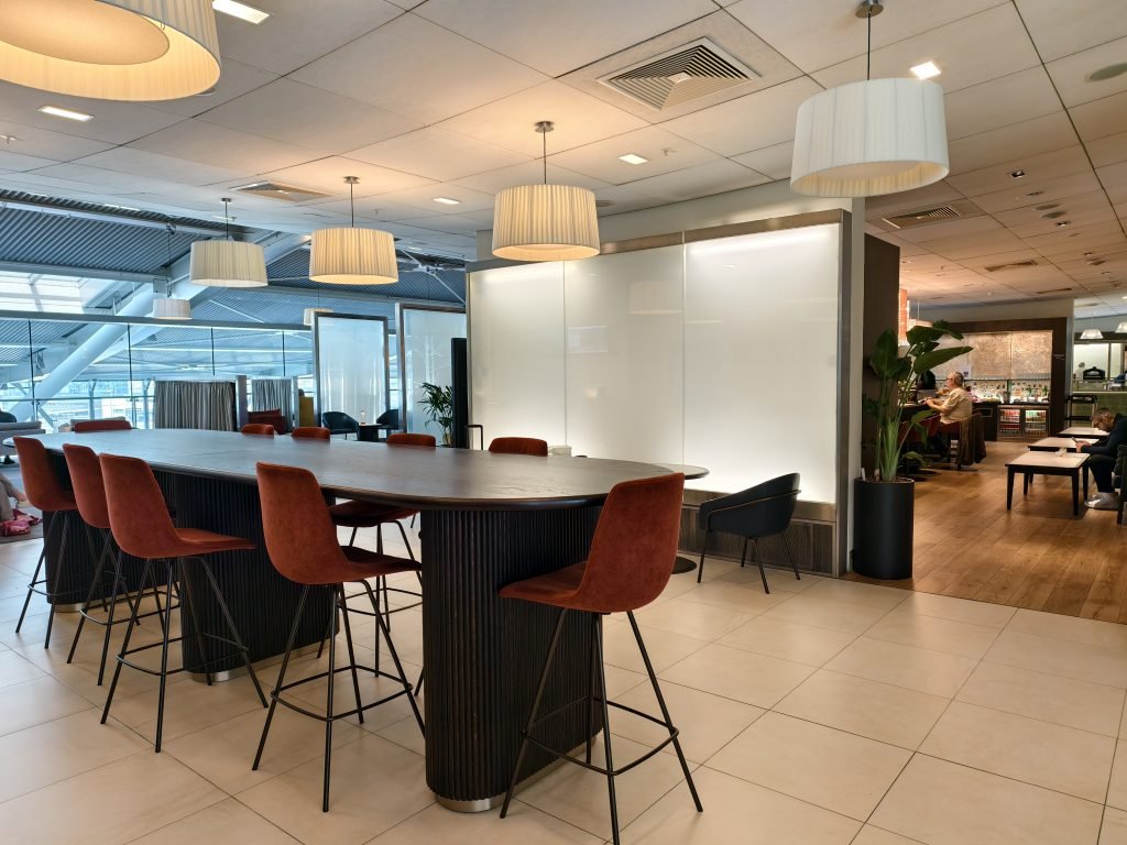 British Airways Club Lounge Heathrow T5B High Tables
