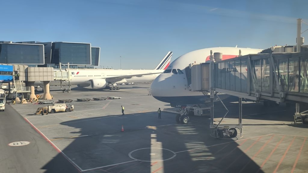 King of the skies, BA A380 at JNB