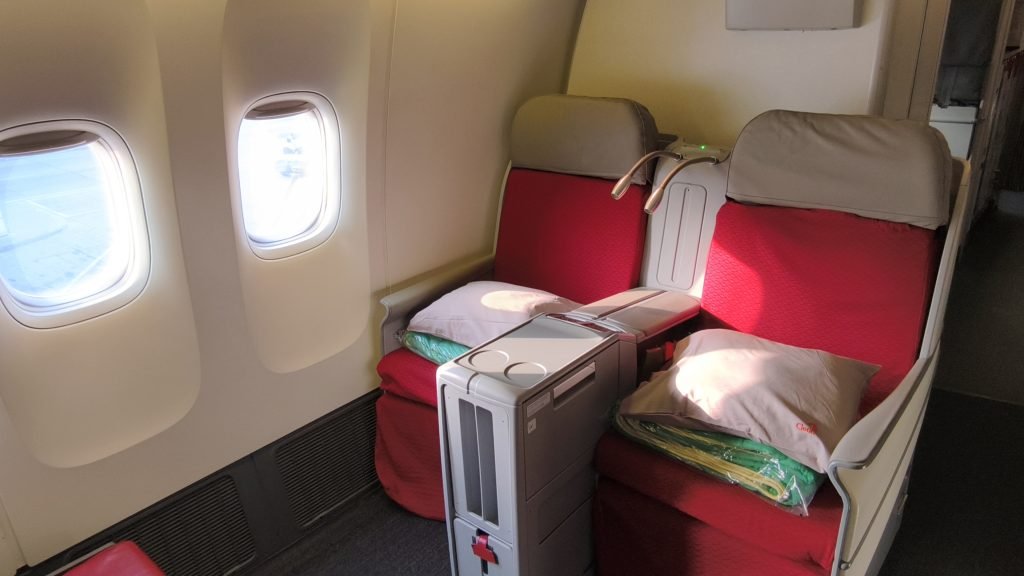My Seat in Ethiopian 777 Business Cabin