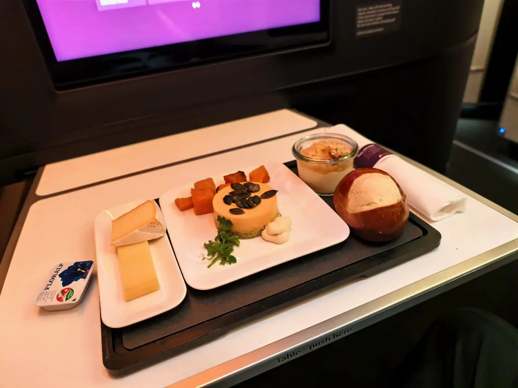 SWISS Business Class Dinner from Palma