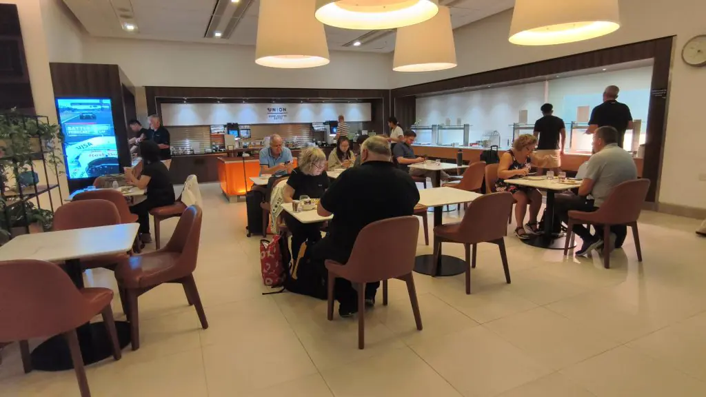 BA Arrival Lounge Heathrow Breakfast Area