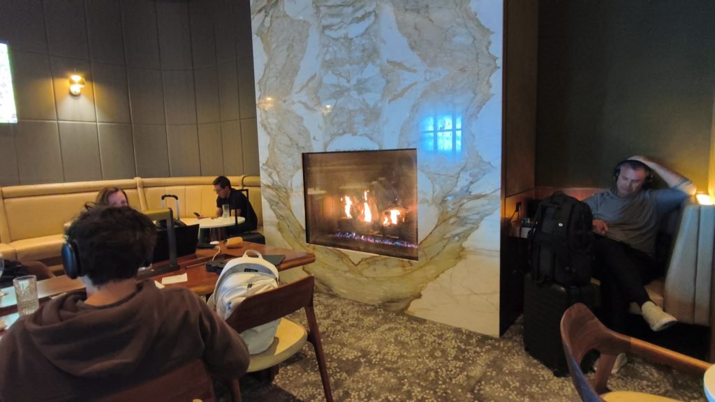 Soho Lounge JFK Fireplace Room
