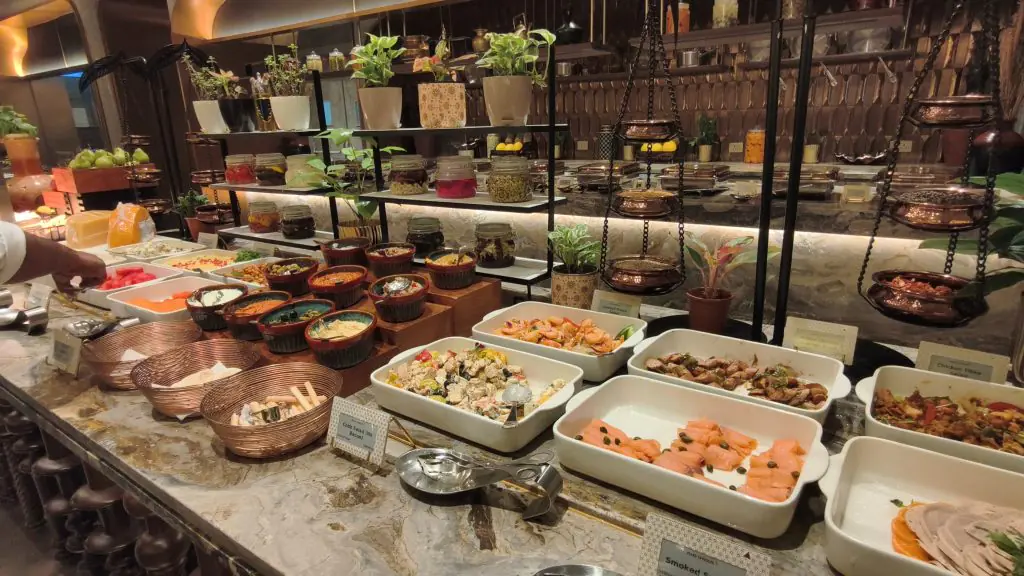 Majaraja Lounge Air India Buffet Selection Majaraja Lounge Air India Buffet Selection