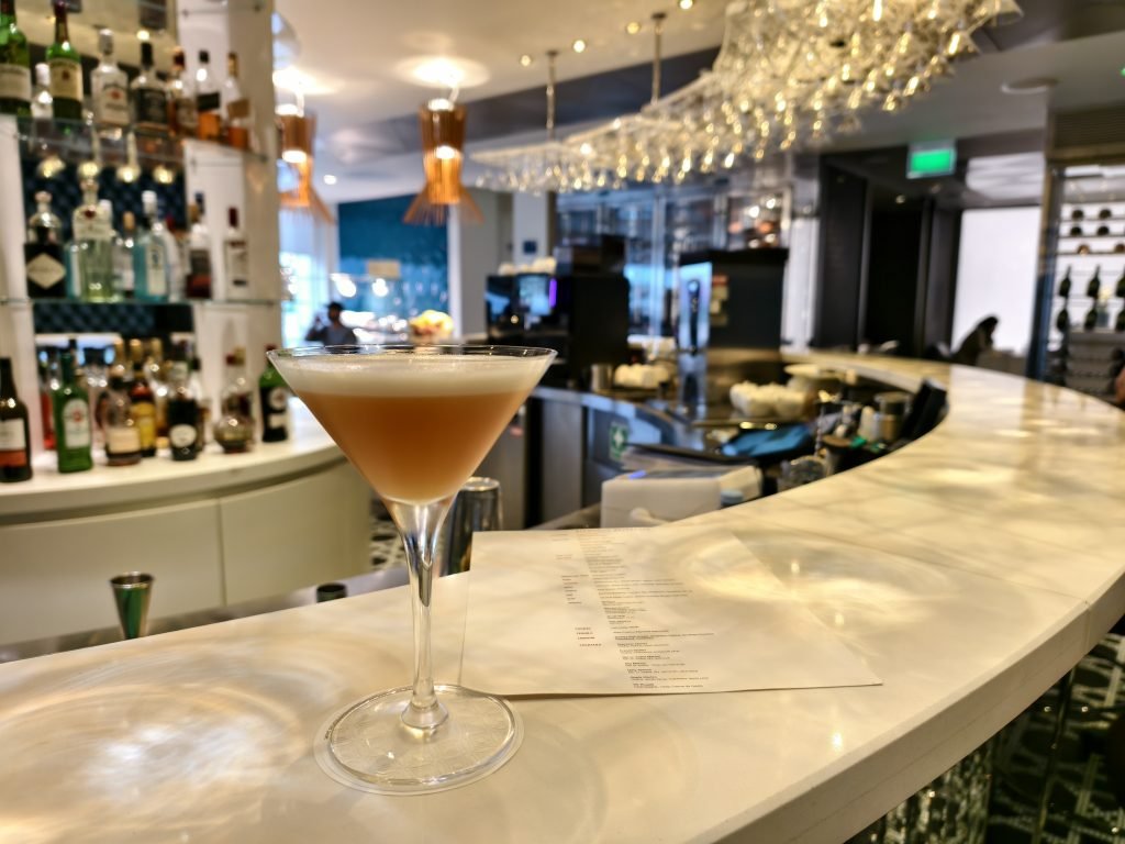 Qatar Lounge LHR French Martini Qatar Lounge LHR French Martini