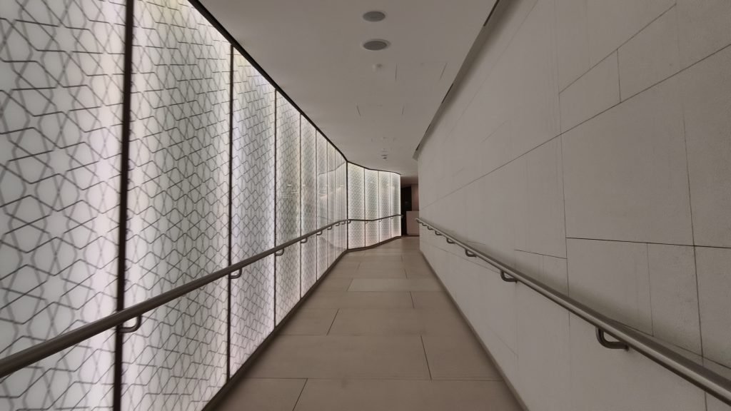 Qatar Premium Lounge LHR Walkway Qatar Premium Lounge LHR Walkway