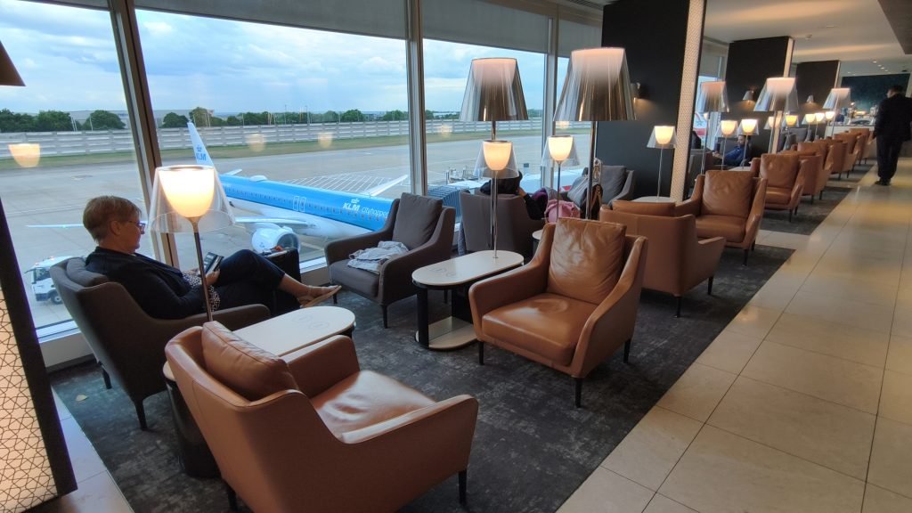 Qatar Premium Lounge LHR Window Seating Qatar Premium Lounge LHR Window Seating