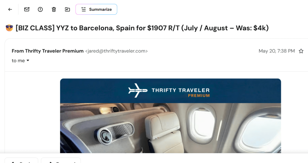 Thrifty Traveller Deal Alert ITA1
