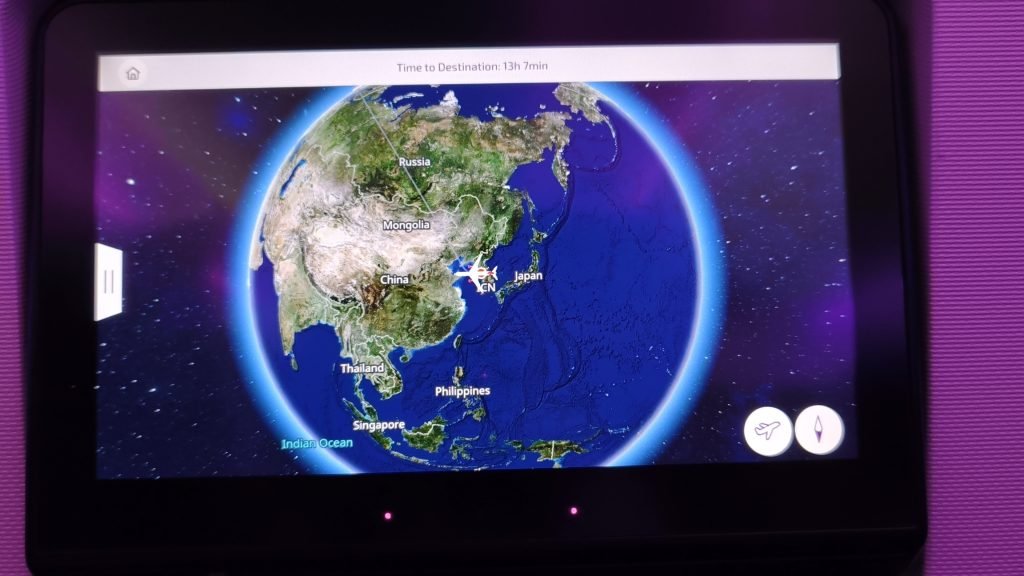 Virgin Premium IFE Flight Map