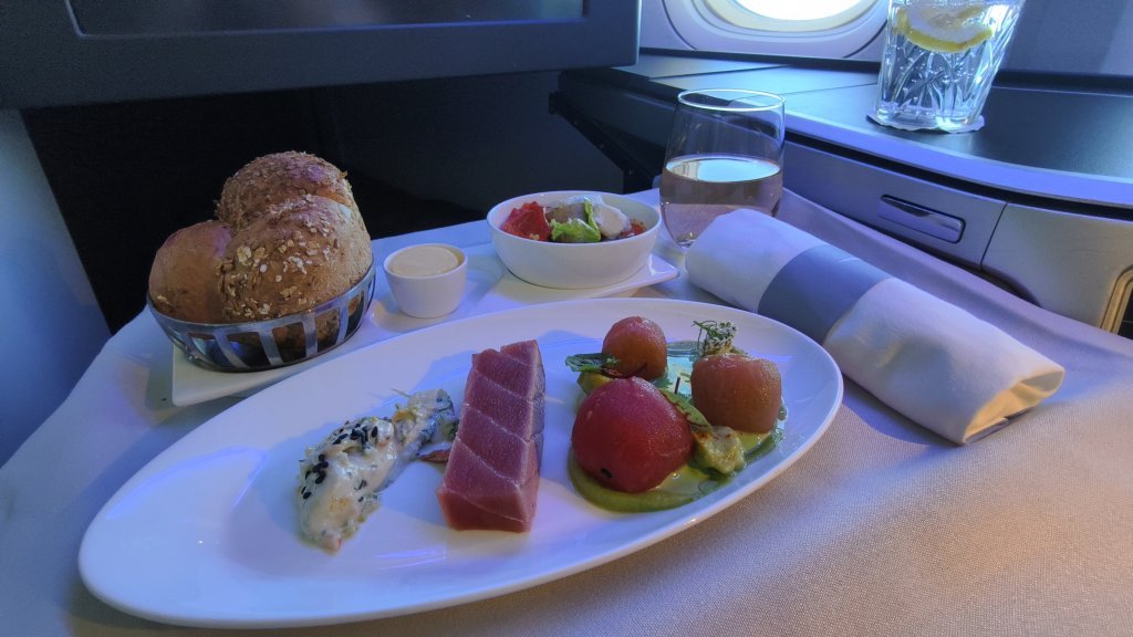 BA Club World Business to Boston Seared Tuna Starter BA Club World Business to Boston Seared Tuna Starter