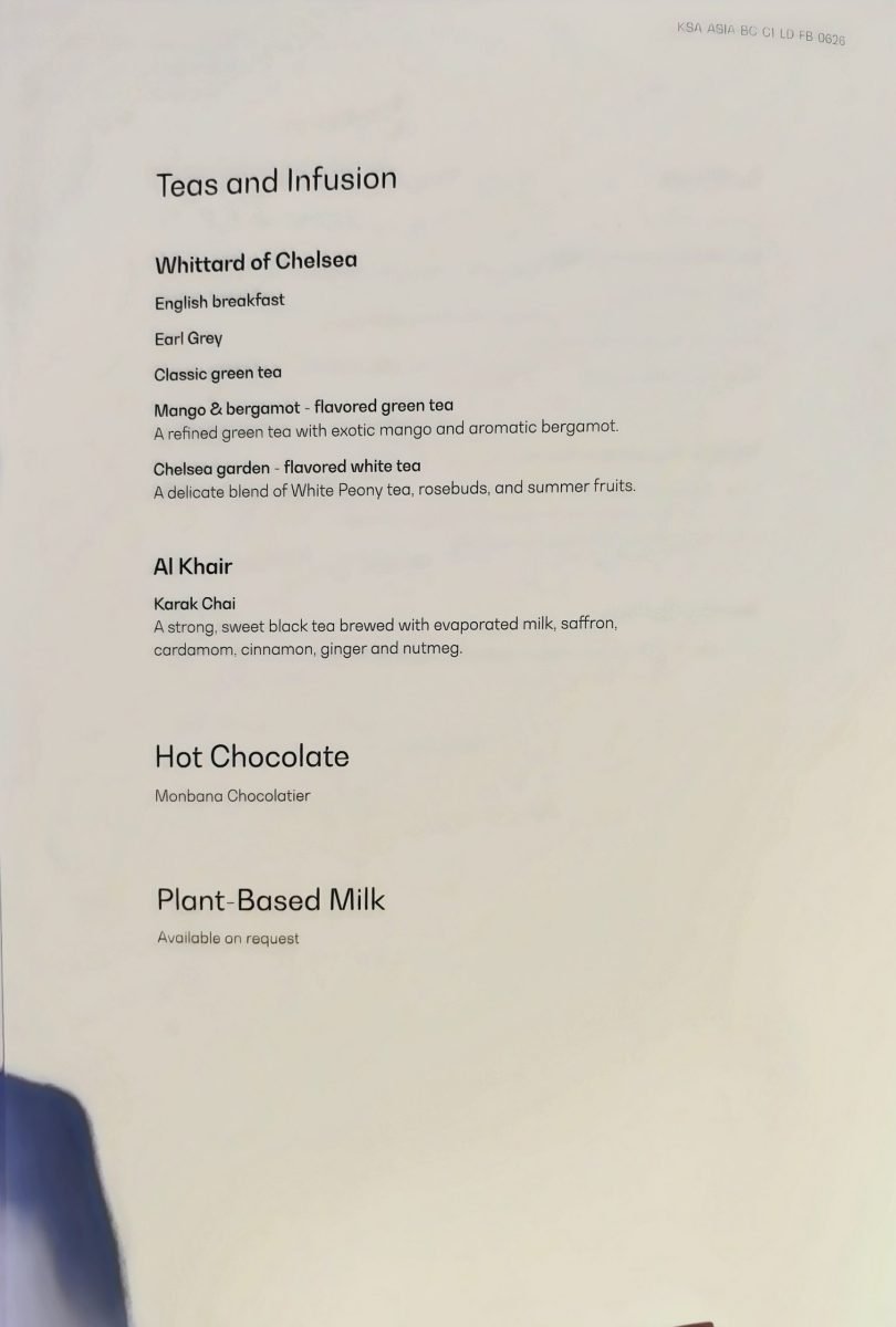 SV856 Business Class Menu 8